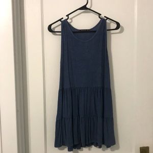 Dusty blue flowy tank.